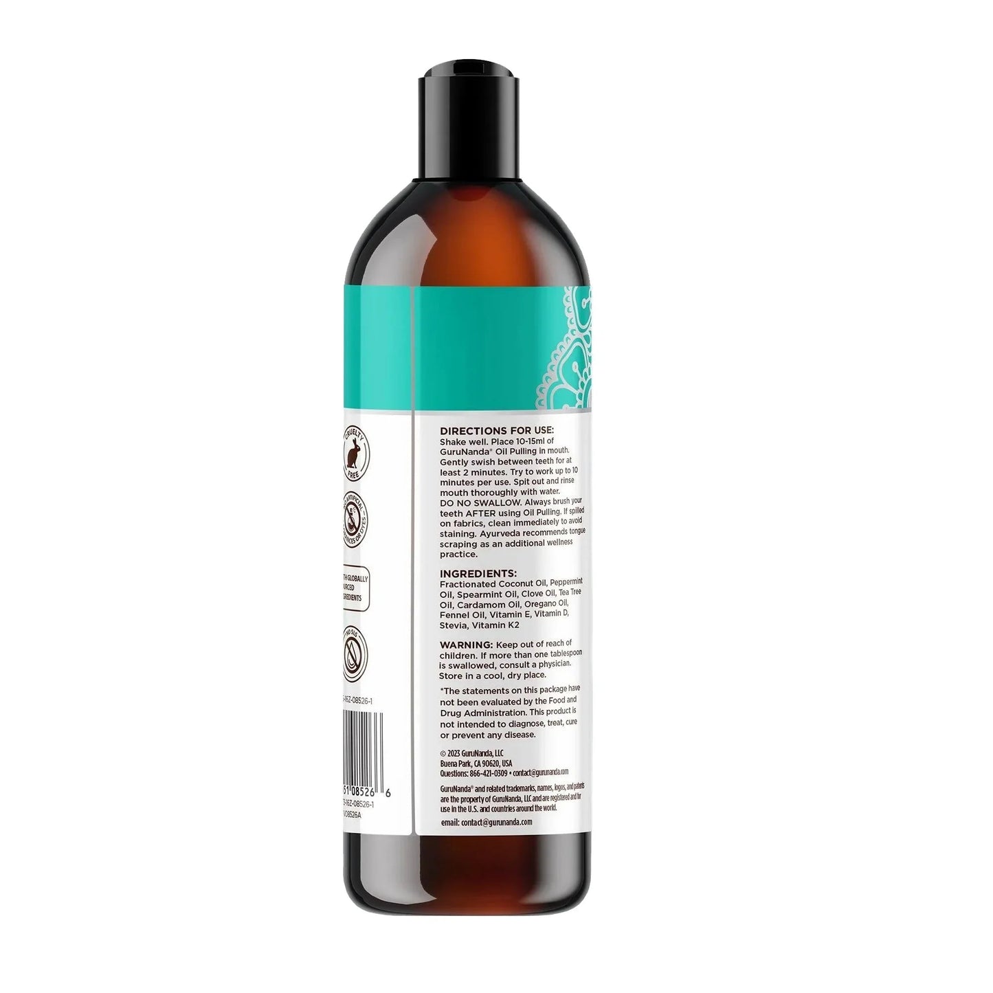 Cocomint Pulling Oil with 7 Essential Oils & Vitamins D3, E & K2, 8 oz