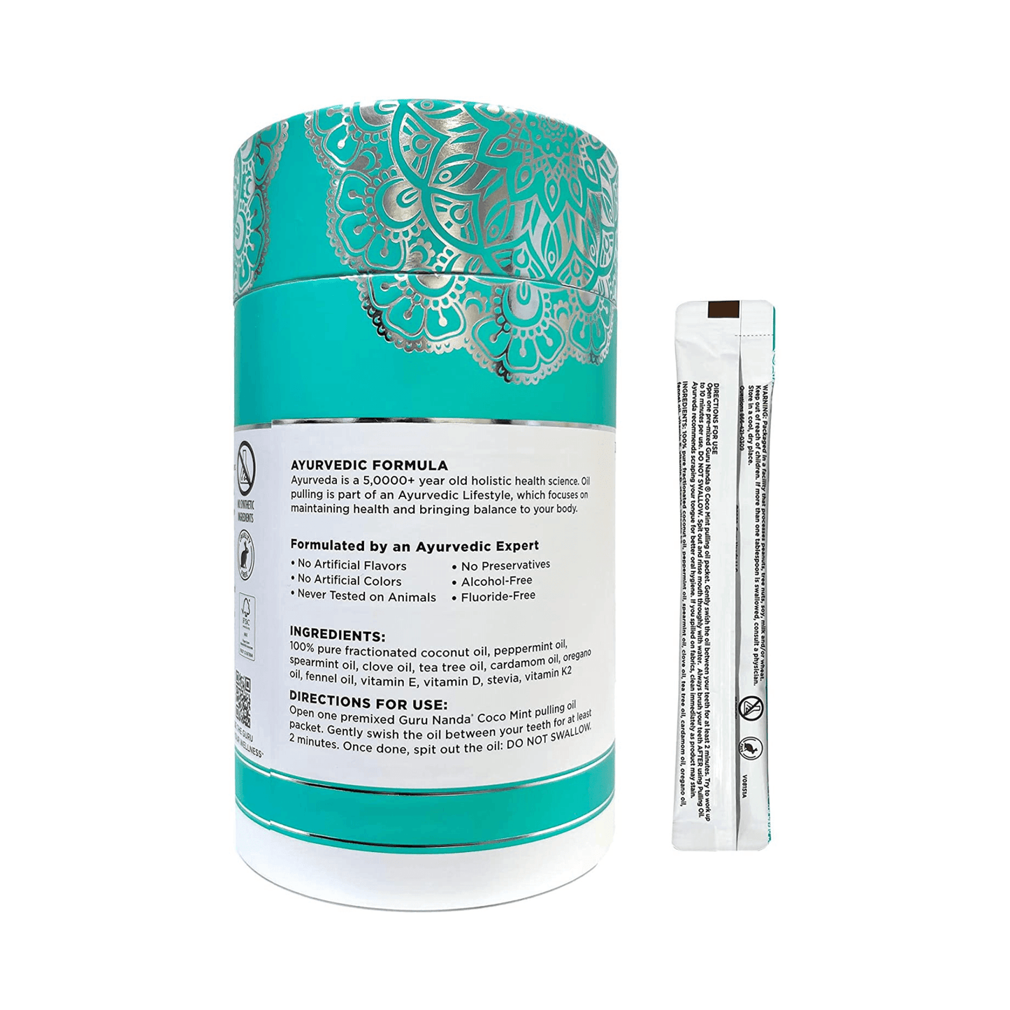 Travel Sachets with Cocomint Oil Pulling and 7 Essential Oil - 28 Count