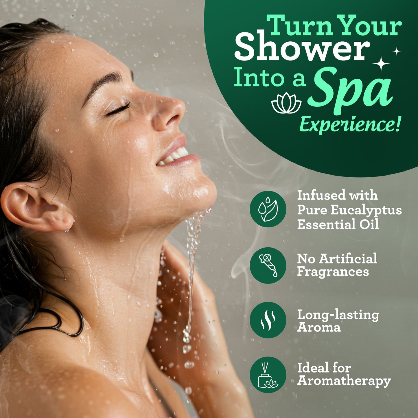 GuruNanda Eucalyptus Vapor Shower Tablets - Pack of 30