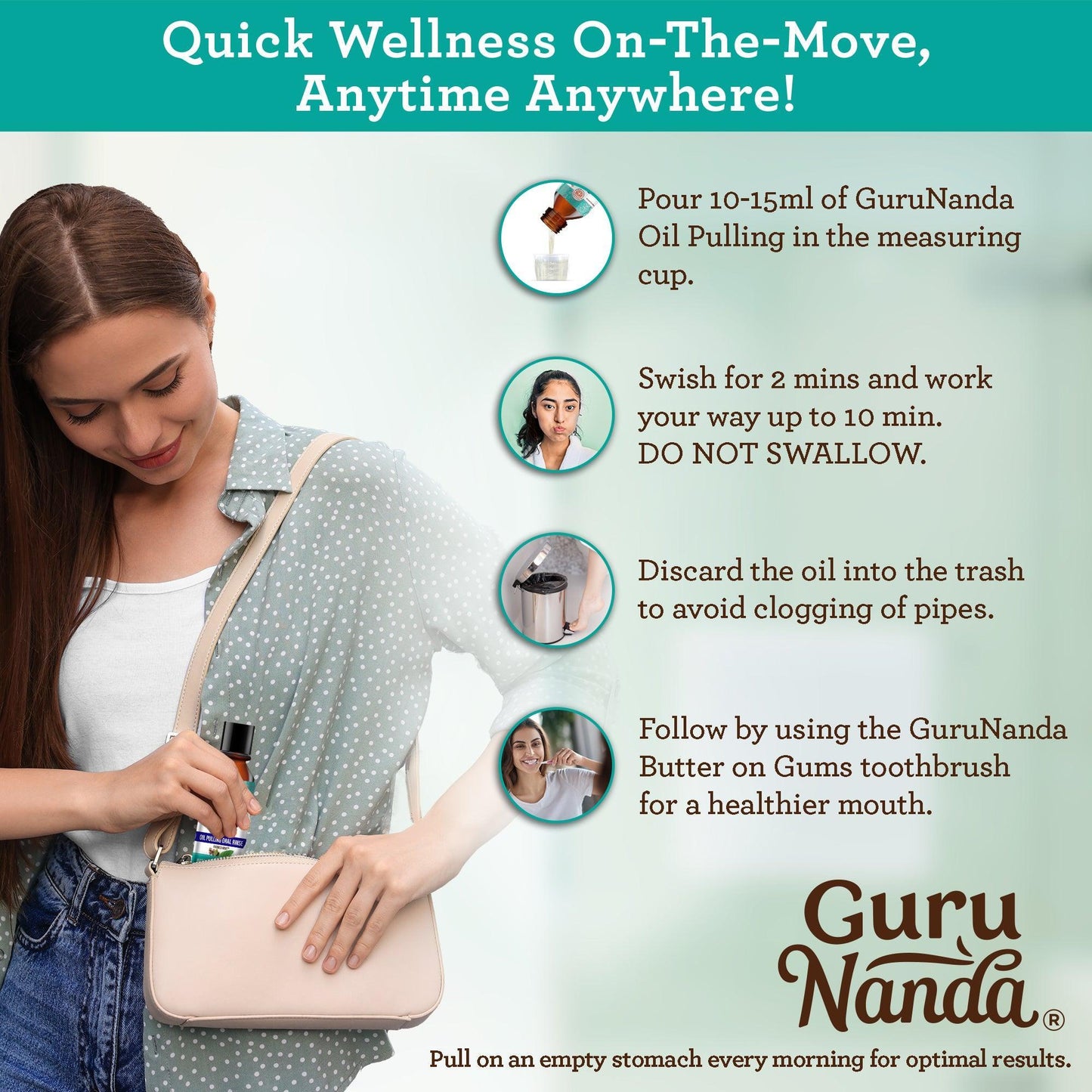 Coconut + Mint Pulling Oil with Essential Oils & Vitamins - 1 Pk