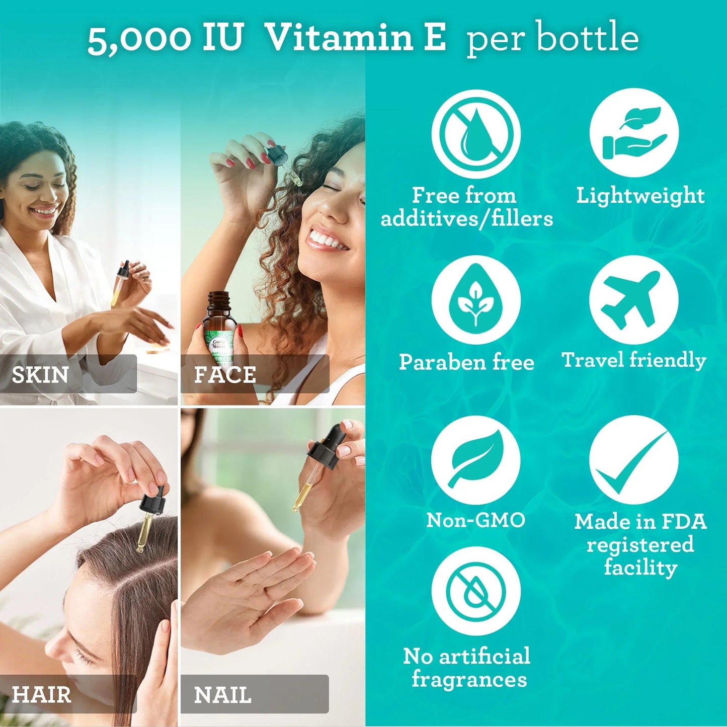 Vitamin E Oil (5,000 UI) - 2 oz