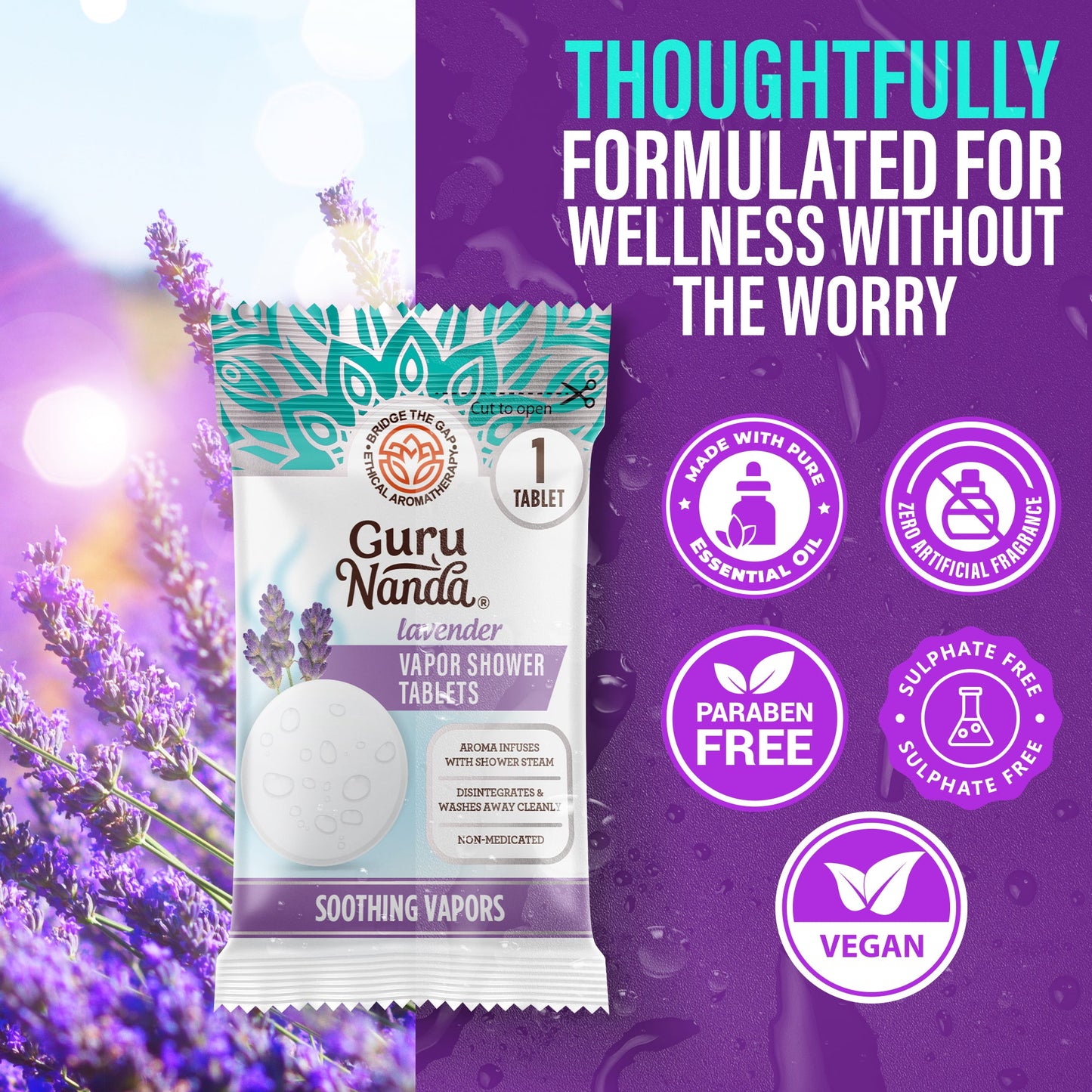 Lavender Vapor Shower Tablets - 5 Count