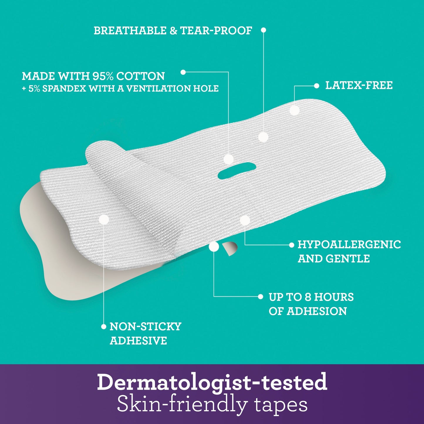 Night Tape - White - 8 Count