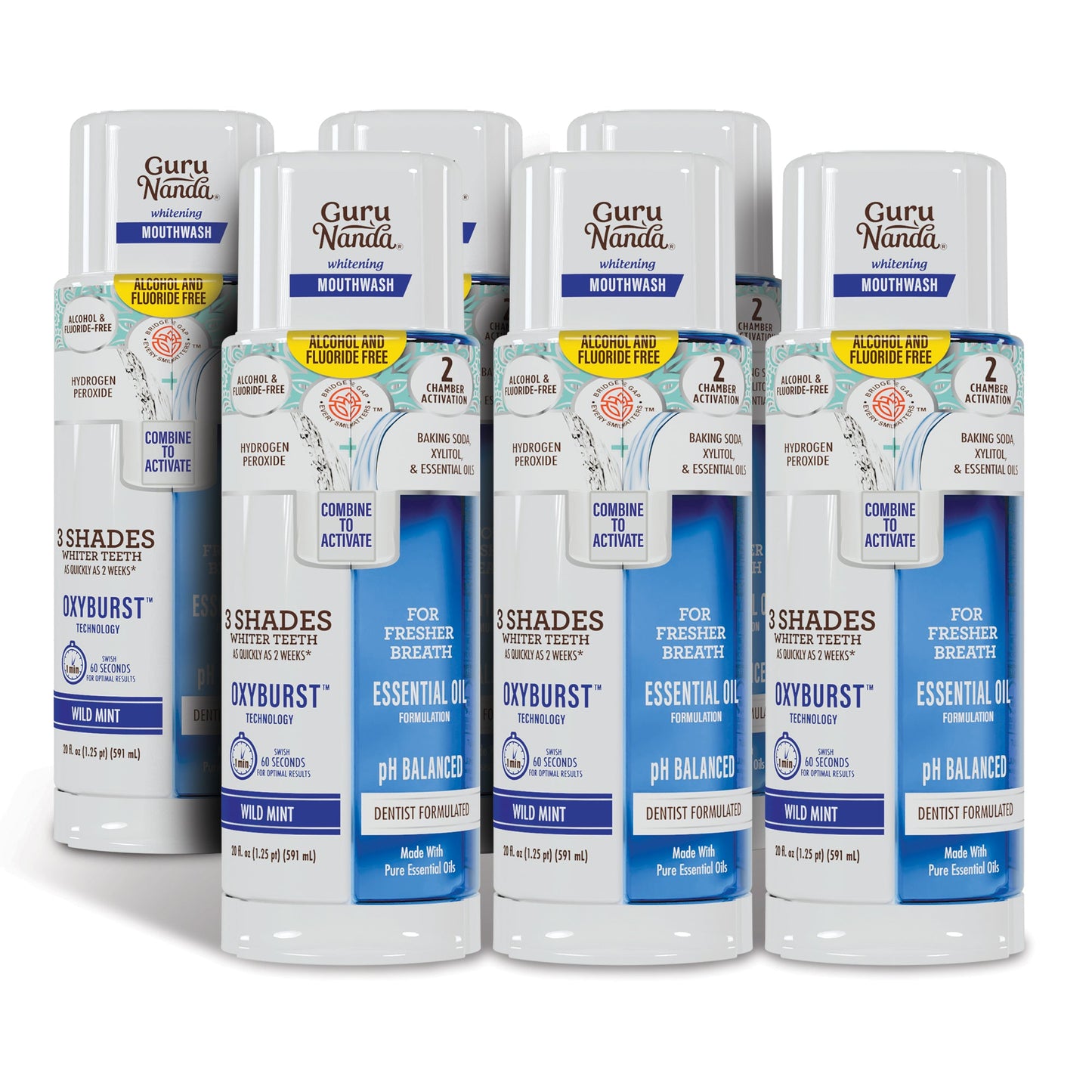 Dual Barrel Oxyburst Whitening Mouthwash, 20 Fl Oz