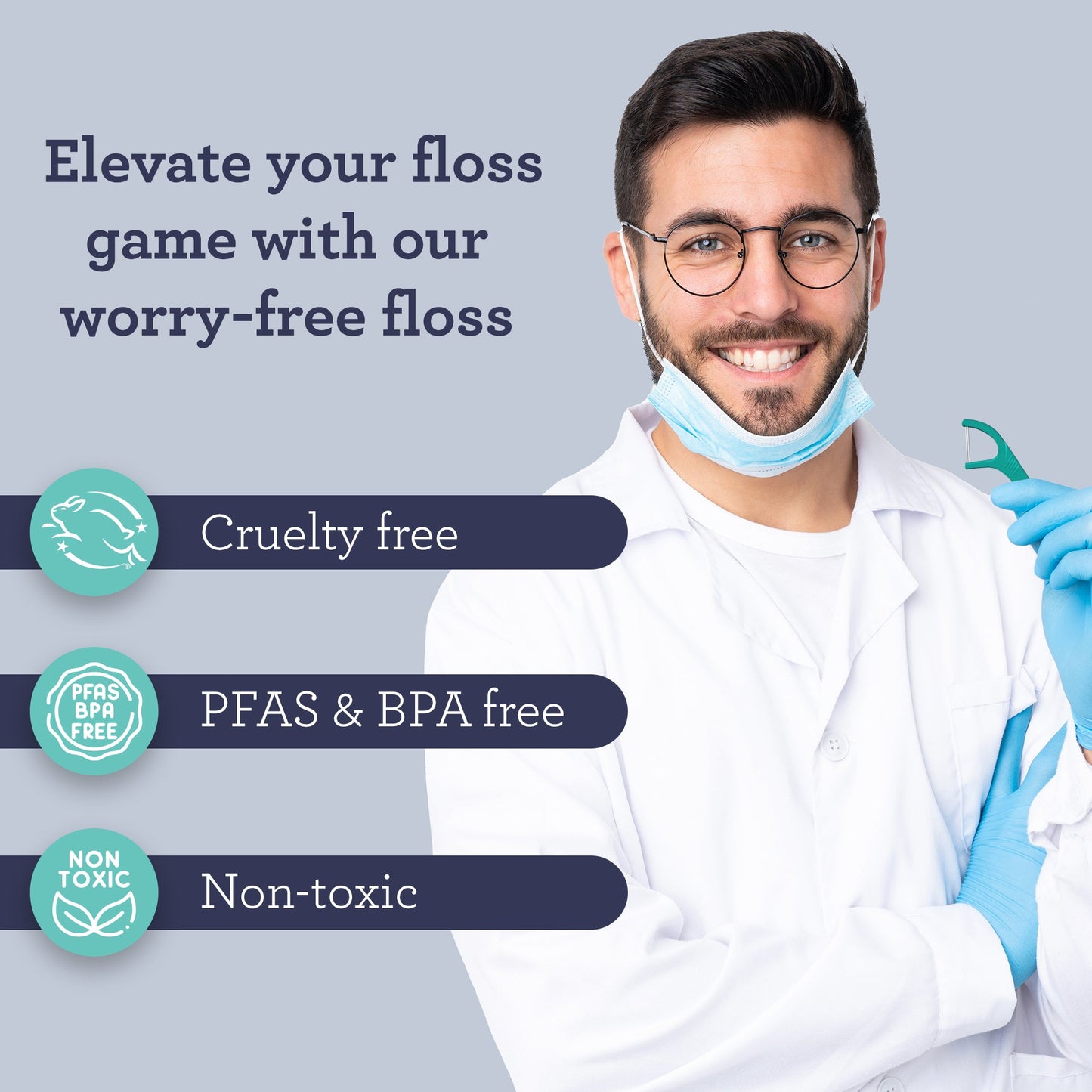 Dual Slicker Floss Picks (60 Count)