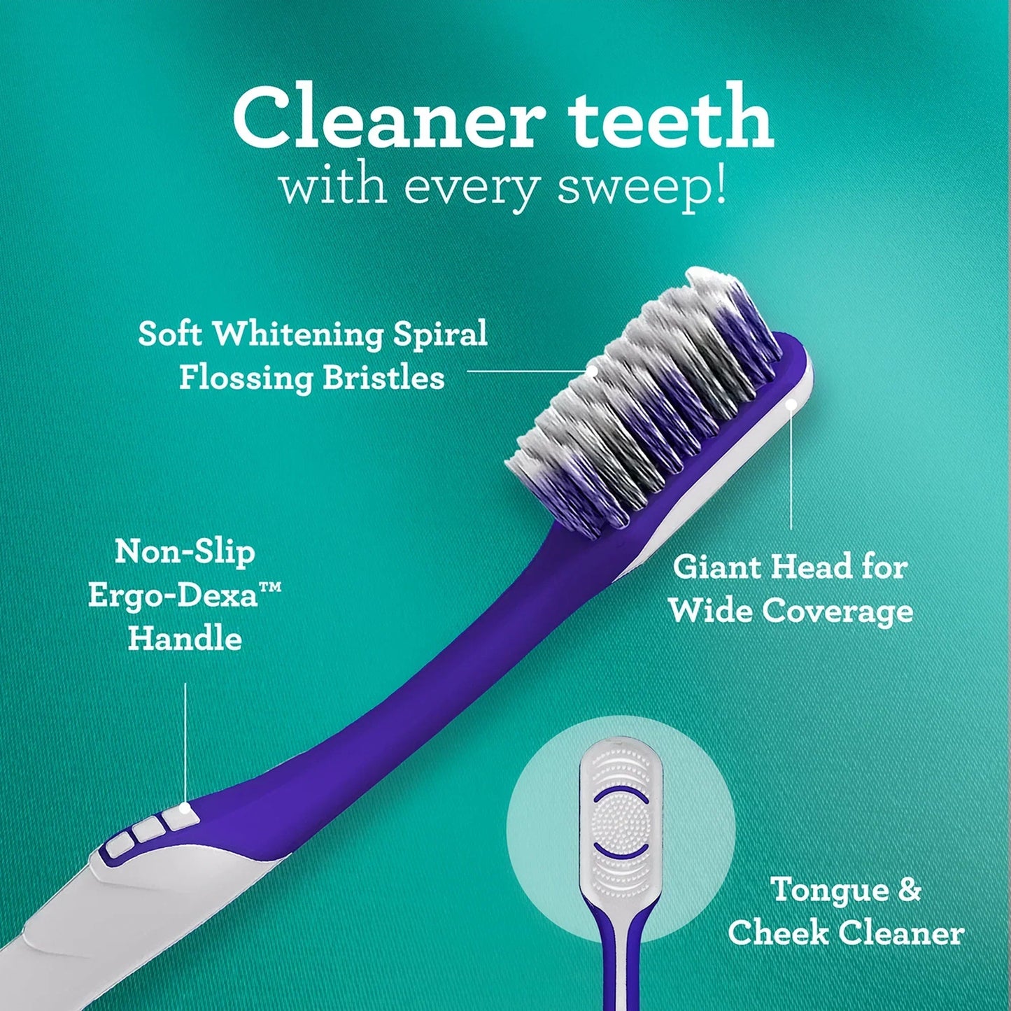 Gentle Giant Whitening Spiral Toothbrush (1 Pack)
