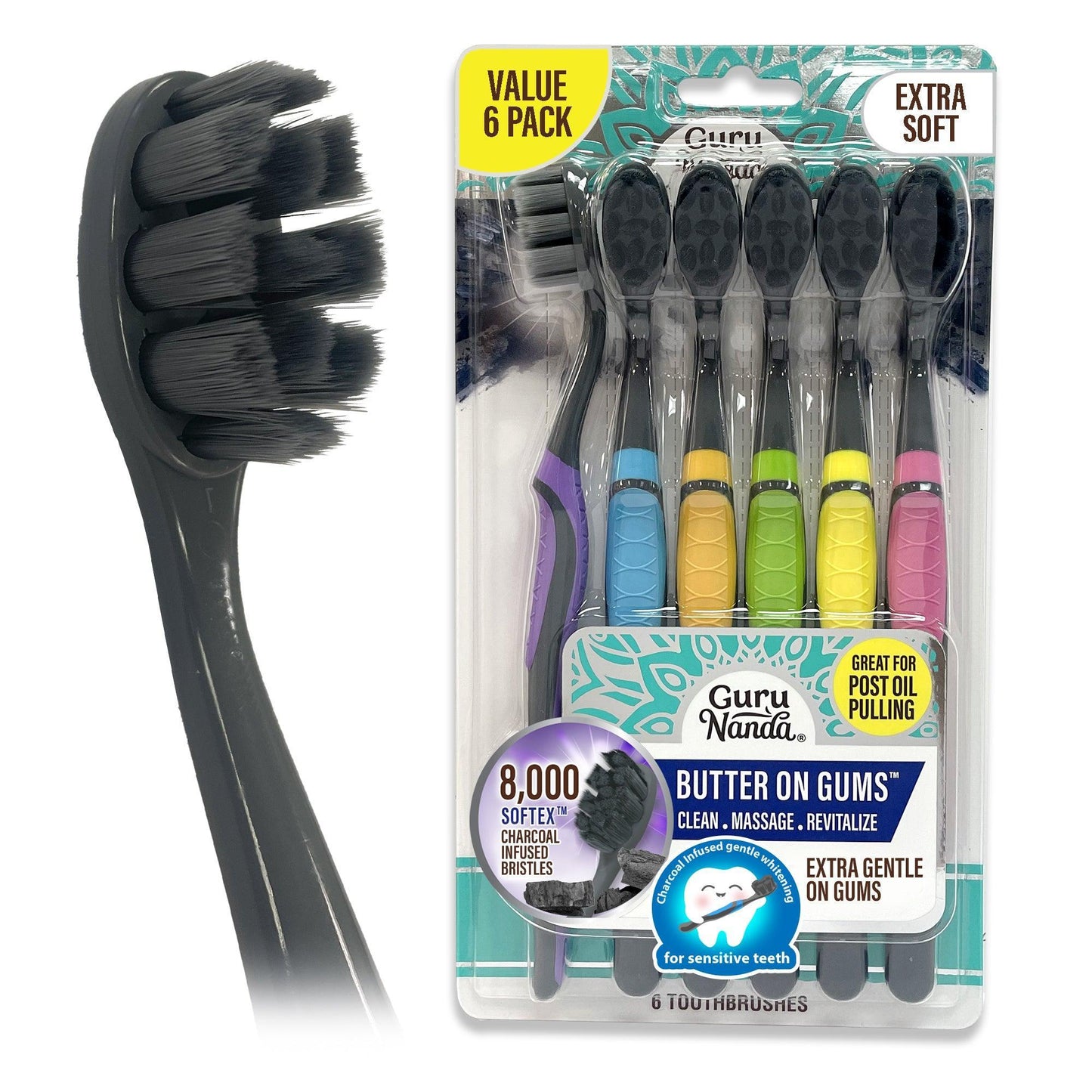 Butter On Gums Charcoal Toothbrush (1-Pack)