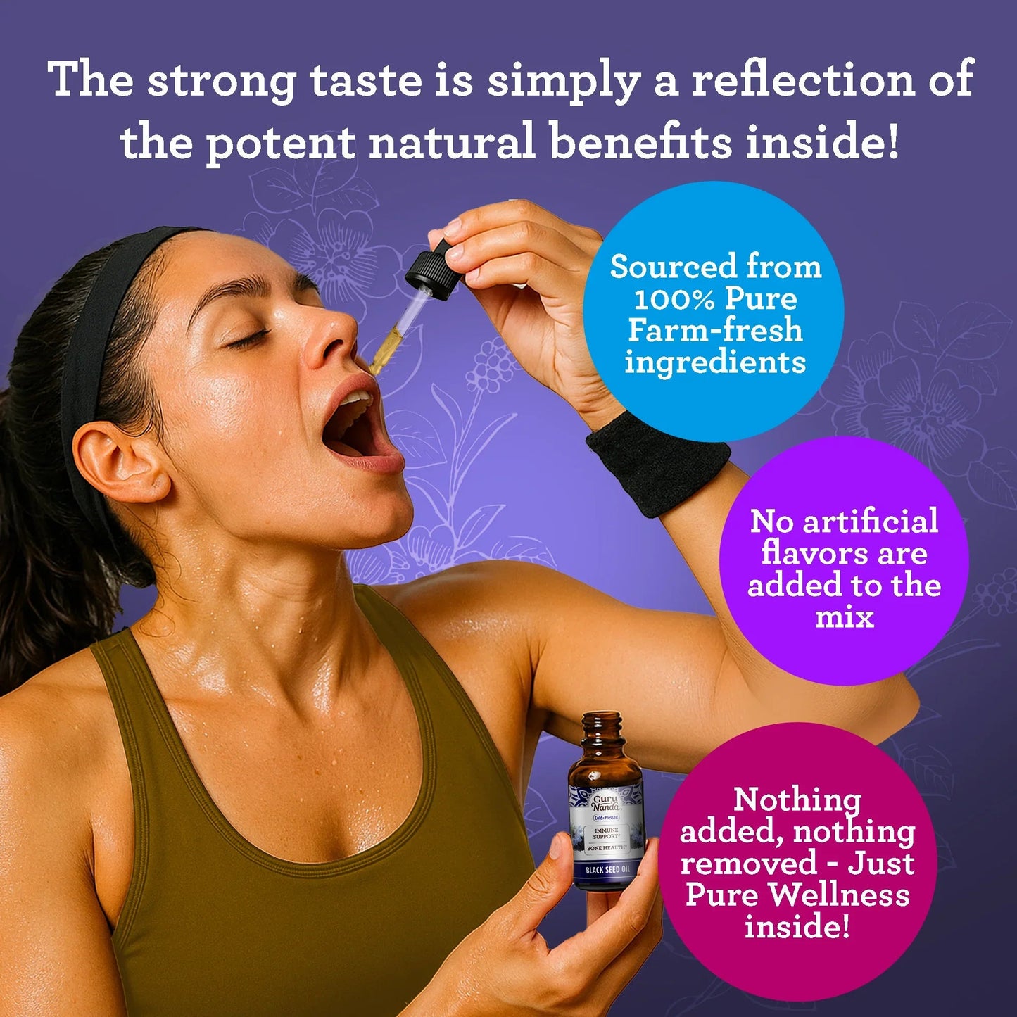 Natural Cold Pressed Black Seed Oil With Vitamin D3, K2 & E