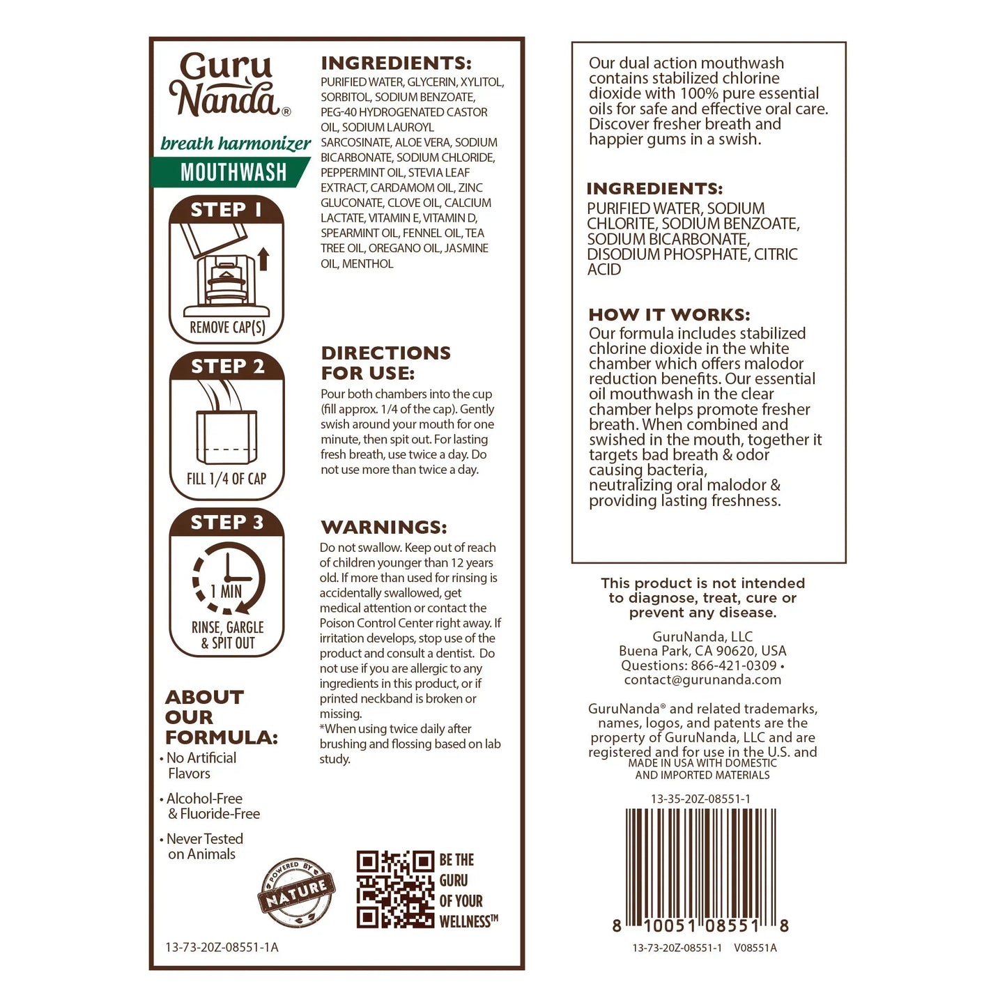 Dual Barrel Breath Harmonizer Mouthwash - Wild Mint - 20oz