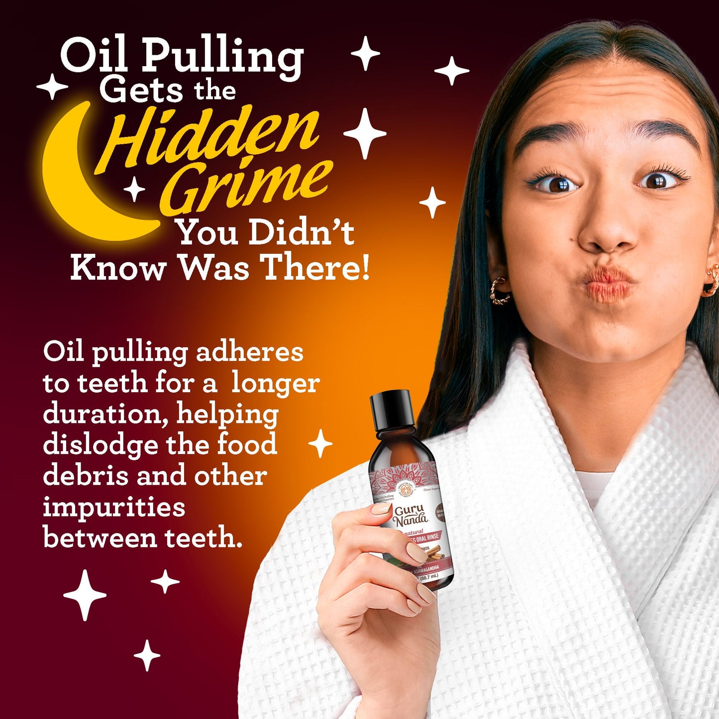 Travel Size - Coconut & Cinnamon Oil Pulling Flavor + Neem & Ashwagandha - 3oz