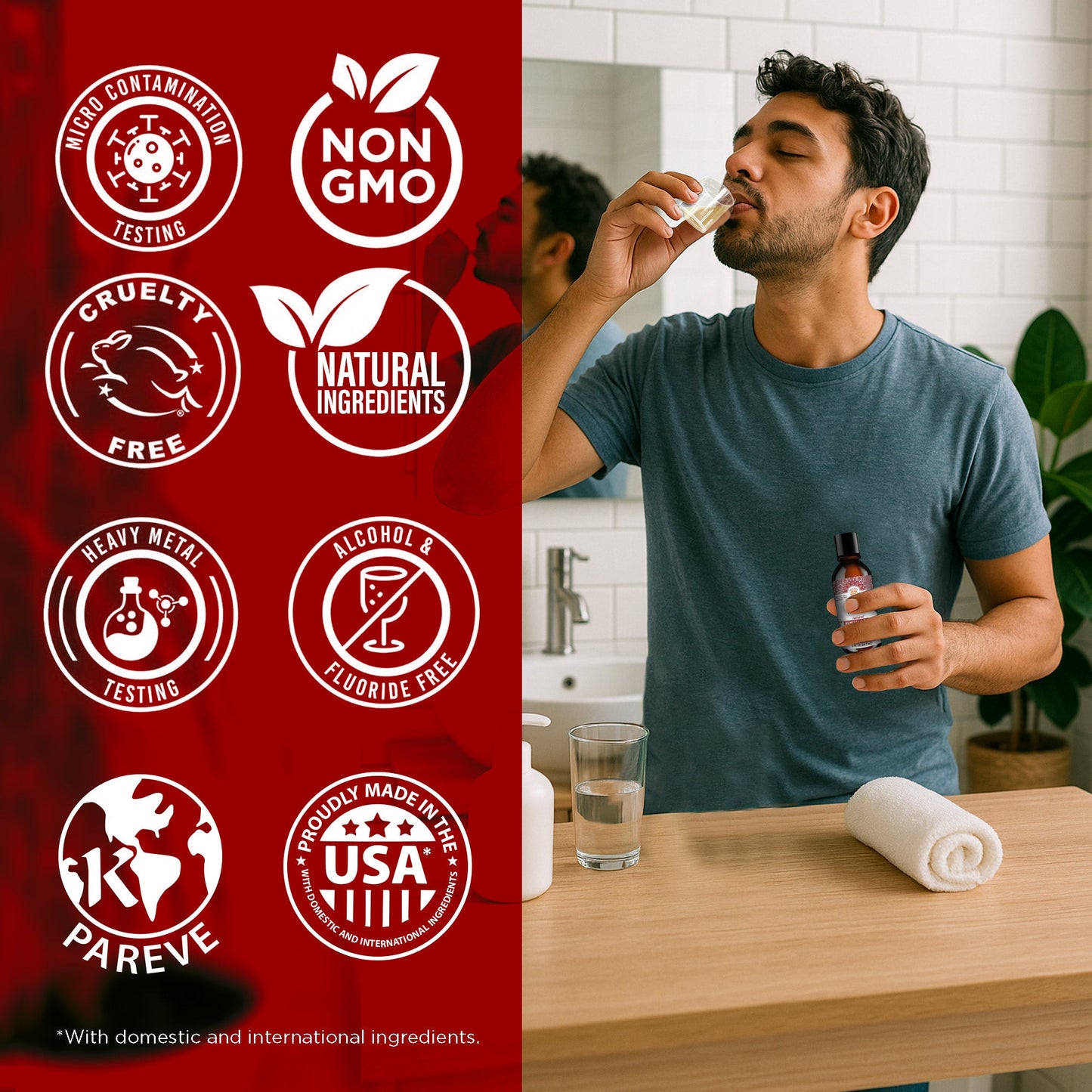 Travel Size - Coconut & Cinnamon Oil Pulling Flavor + Neem & Ashwagandha - 3oz