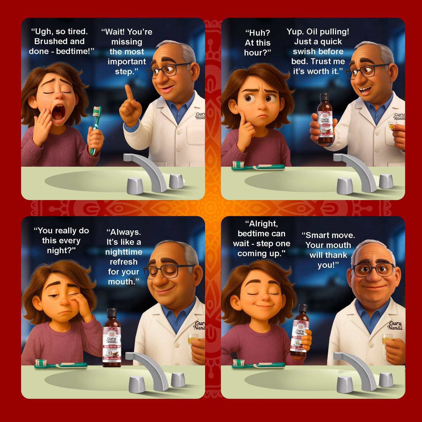 Cinnamon + Coconut Pulling Oil With Neem & Ashwagandha, 8 Fl Oz - 1 Pk