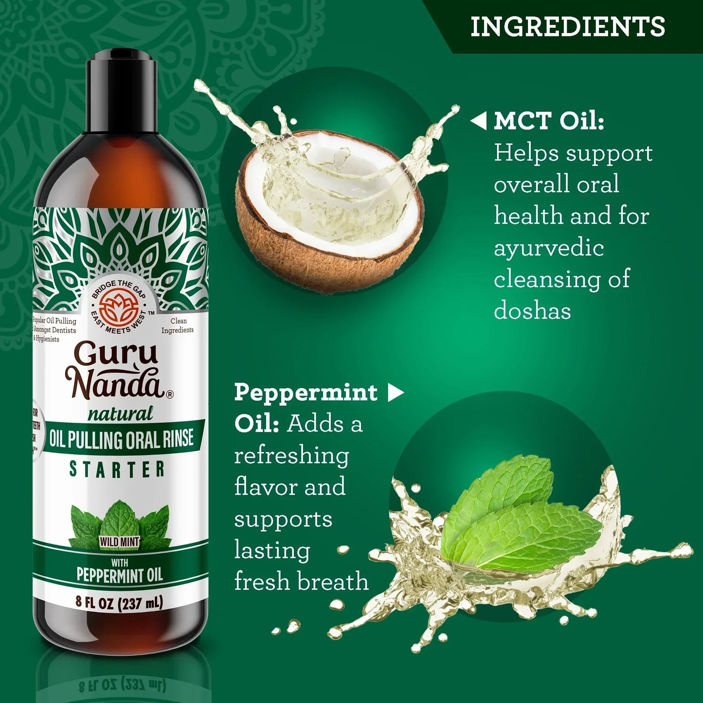 Coconut + Peppermint Pulling Oil, 8 Fl Oz ¨C 2 Pk
