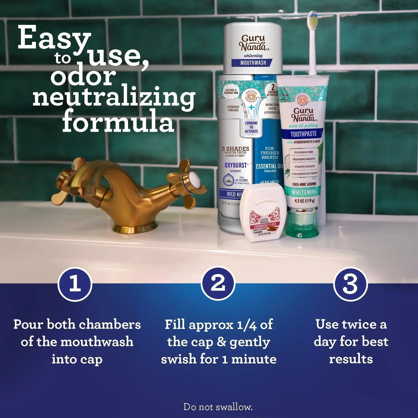 Dual Barrel Oxyburst Whitening Mouthwash, 20 Fl Oz