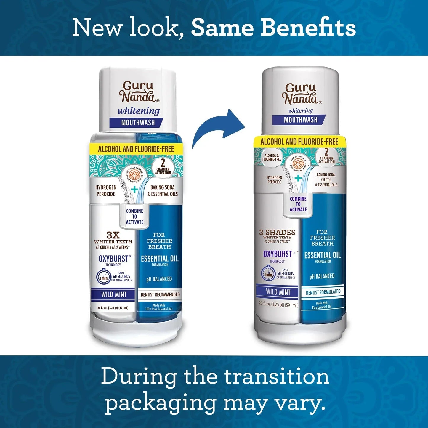 Dual Barrel Oxyburst Whitening Mouthwash, 20 Fl Oz