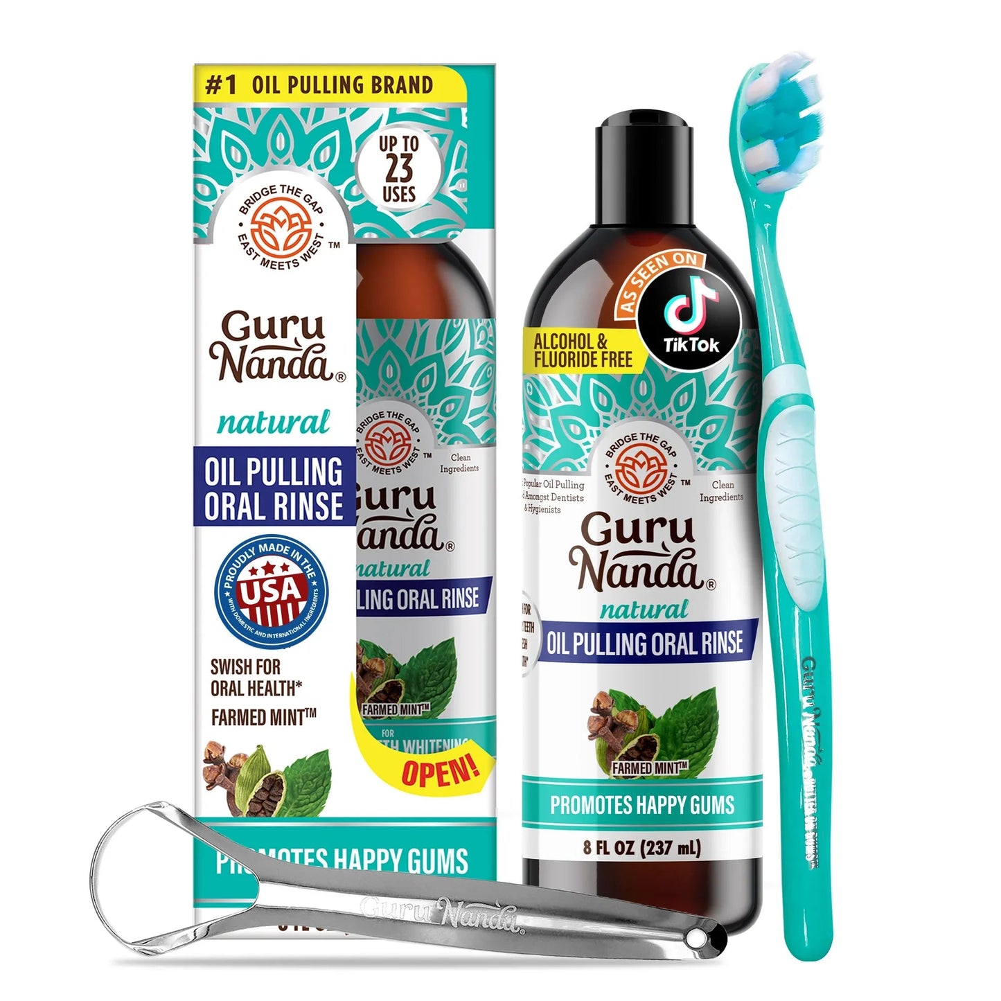 Coconut + Mint Pulling Oil with Essential Oils & Vitamins - 1 Pk