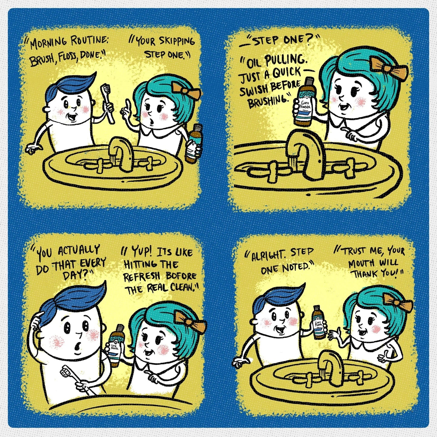 Coconut + Mint Pulling Oil with Essential Oils & Vitamins - 1 Pk