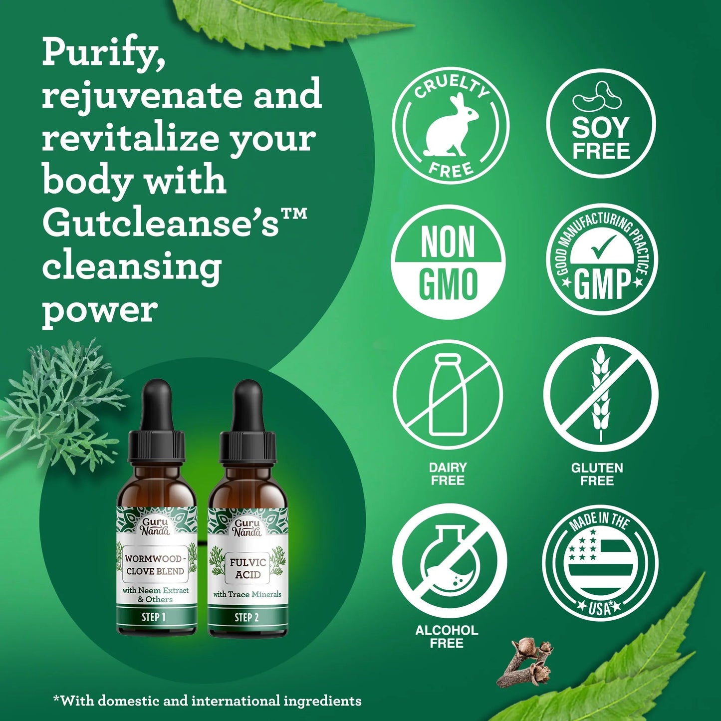 Gutcleanse With Wormwood, Clove & Fulvic Acid ¡ª 2-Step Supplement