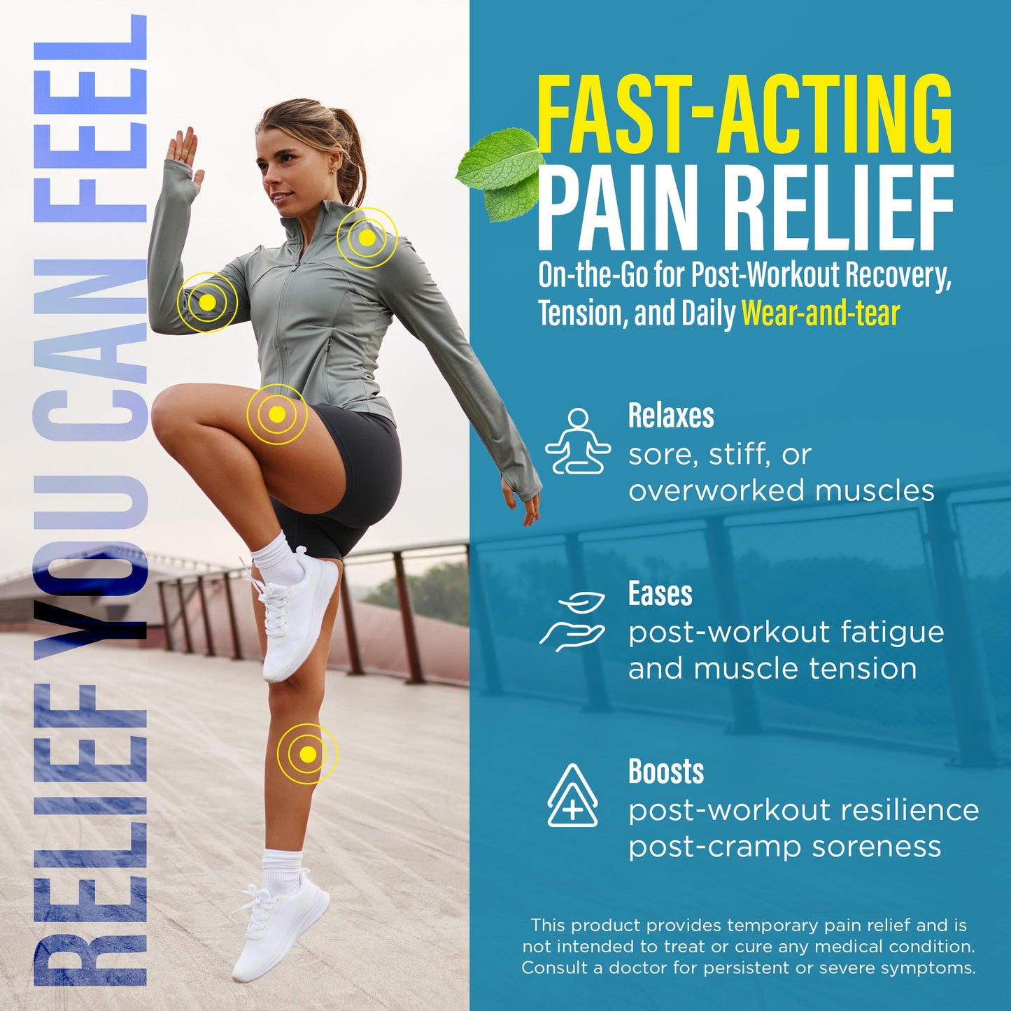 Menthol with Magnesium Spray for Pain Relief  - Pack of 3