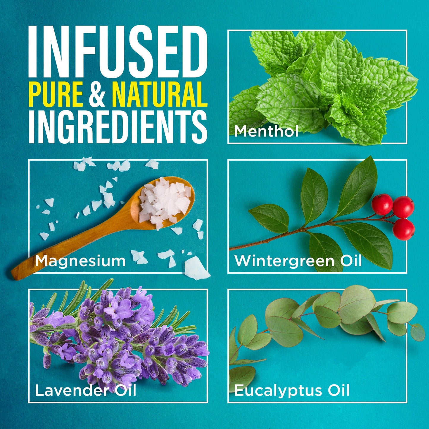 Menthol with Magnesium Spray for Pain Relief  - Pack of 3