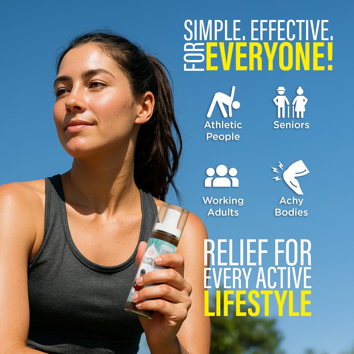 Menthol with Magnesium Spray for Pain Relief  - Pack of 3