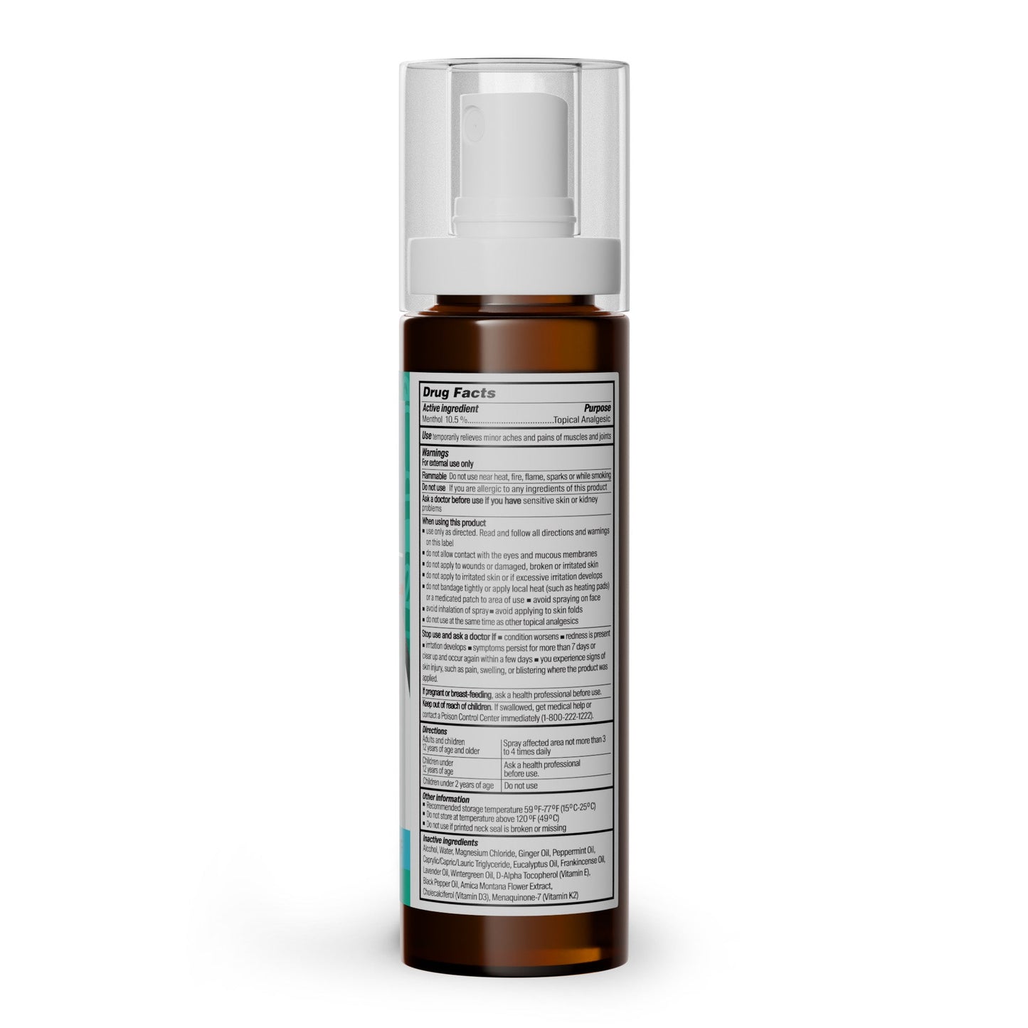 Menthol with Magnesium Spray for Pain Relief  - Pack of 3