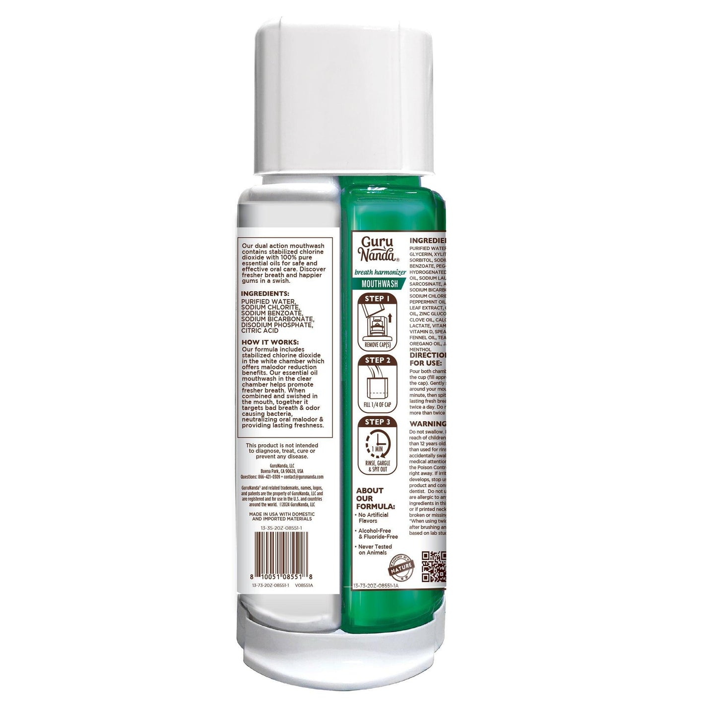 Dual Barrel Breath Harmonizer Mouthwash - Wild Mint - 20oz