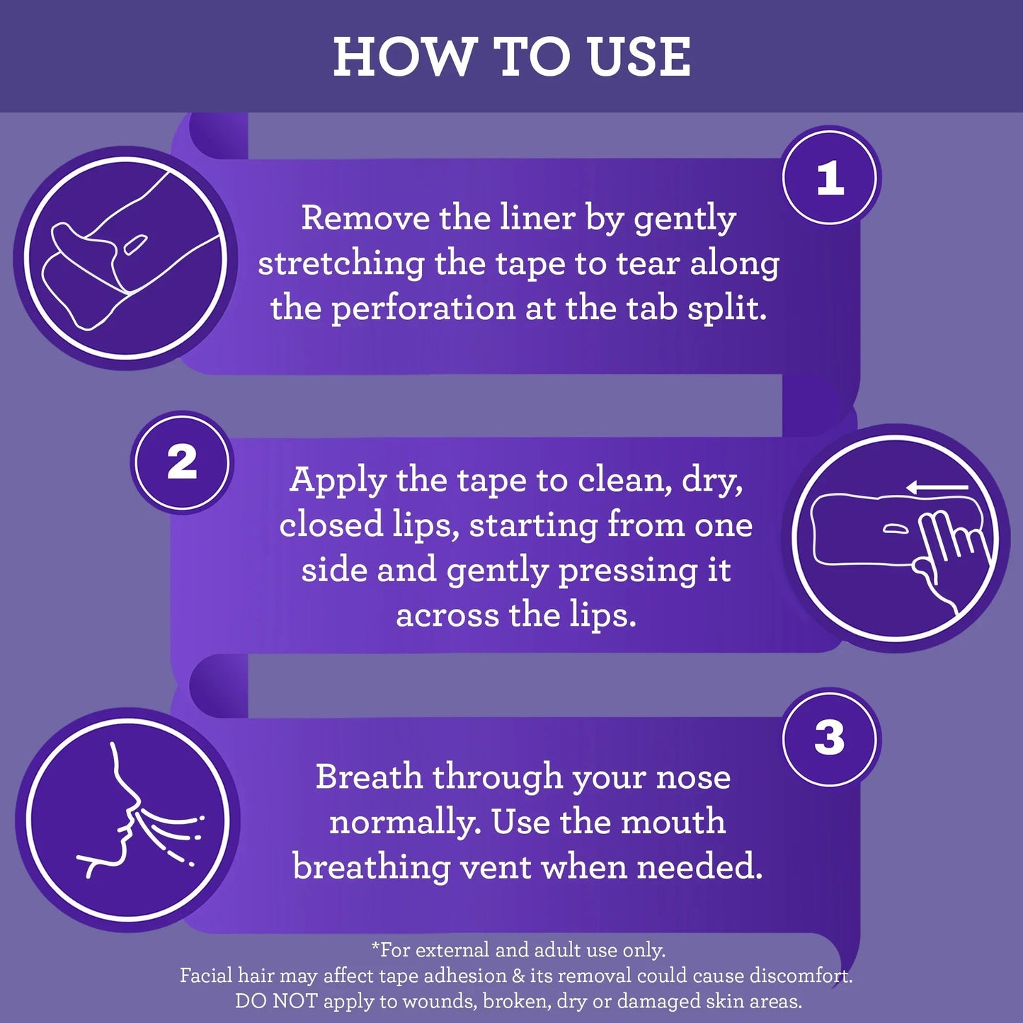 Lavender Infused Mouth Tape - 60 Count