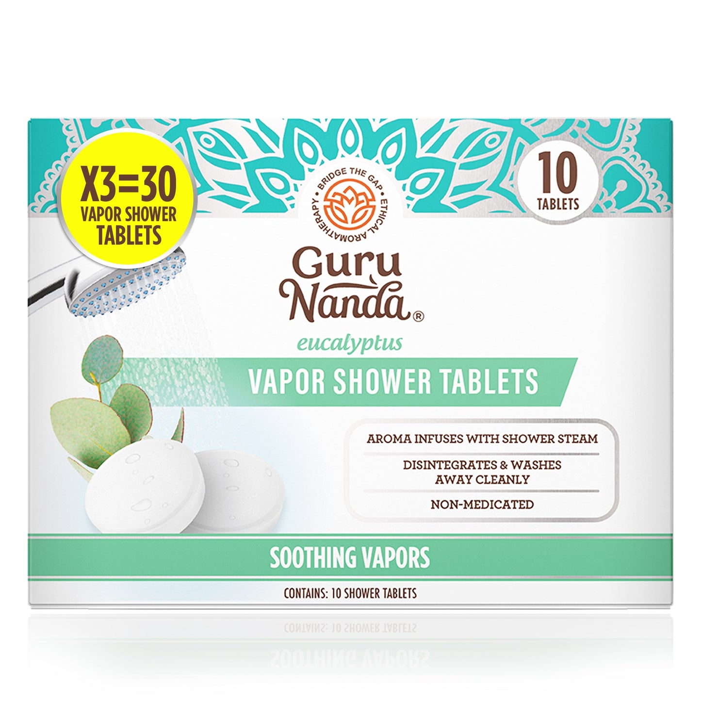 GuruNanda Eucalyptus Vapor Shower Tablets - Pack of 30