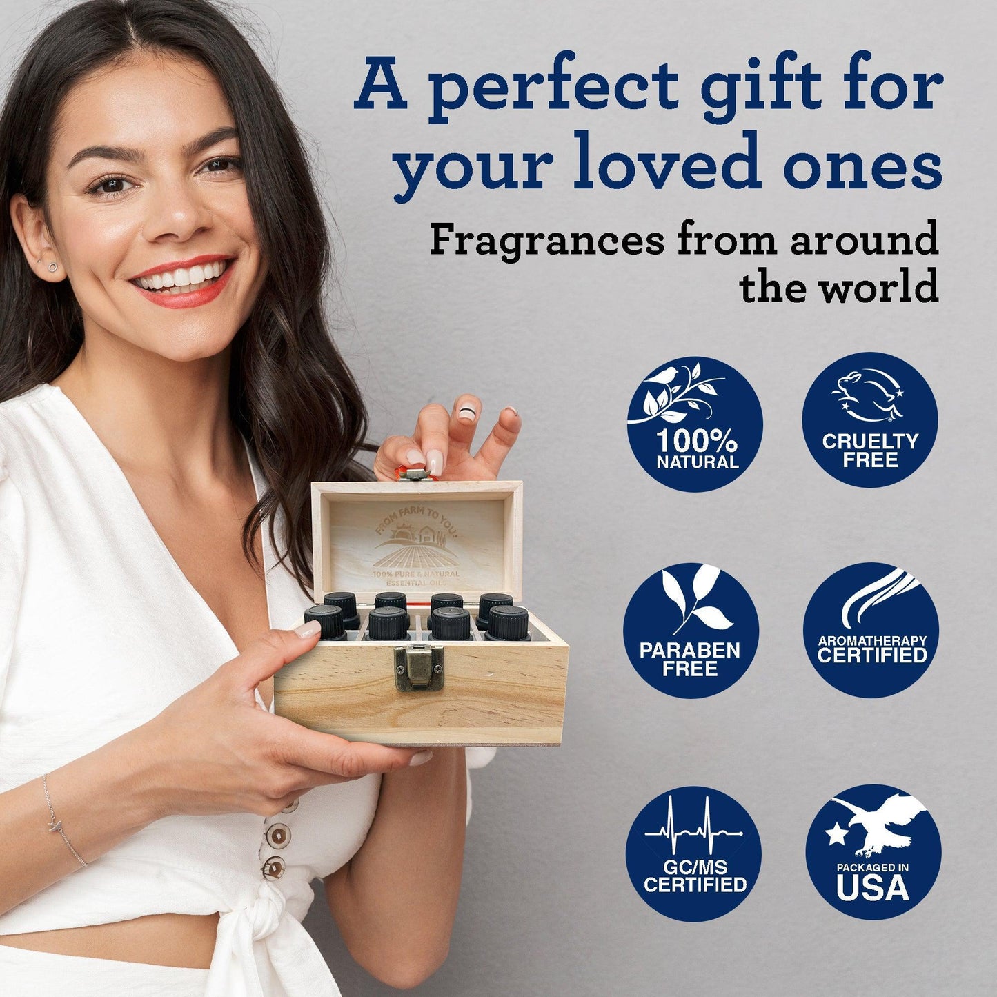 Top 12 Essential Oils Set With Keepsake Storage Box